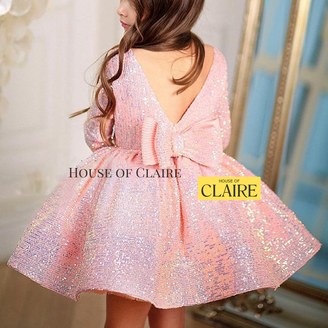 House of Claire - Princess Pink Kids Party wear dresses Best Sellers Premium Online Baby Kids dresses in India Baptism dress in Bangalore Baby shops near me Wedding Dresses for Kids Party wear Blue and Pastel Pink Girls dress