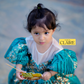 New Arrivals Luxury - Emerald Green n Gold Princess Ball gown Party wear Dress for Baby toddler girls