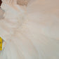 New arrivals - Angel White Floral crystal short Fluffy Baptism dress for baby girls