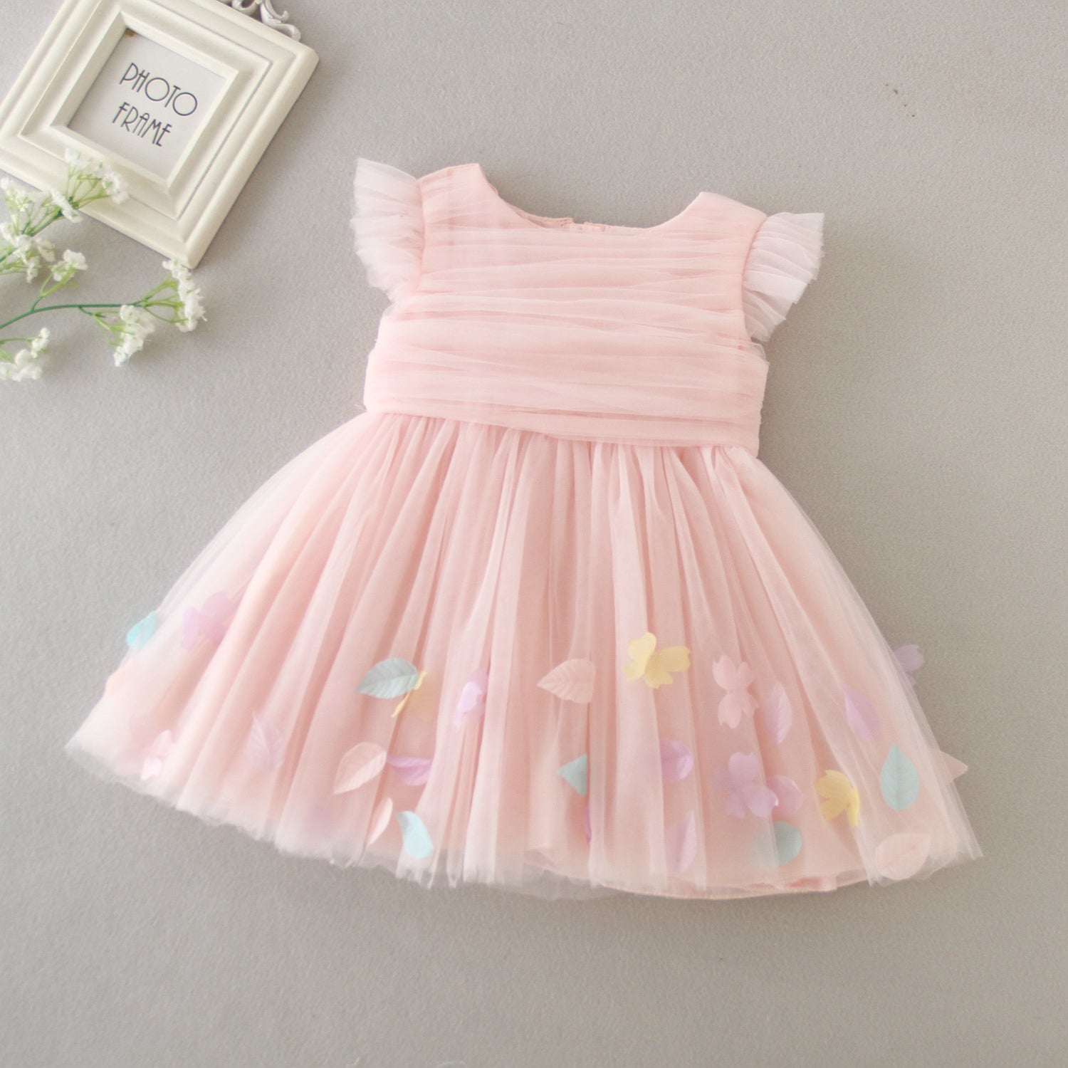 Pink baptism outlet dress