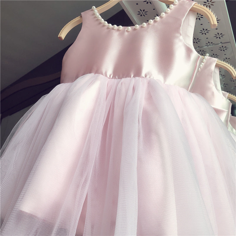 Best Seller - Luxury Powder Pink Pearl girls Ball gown – HOUSE OF CLAIRE