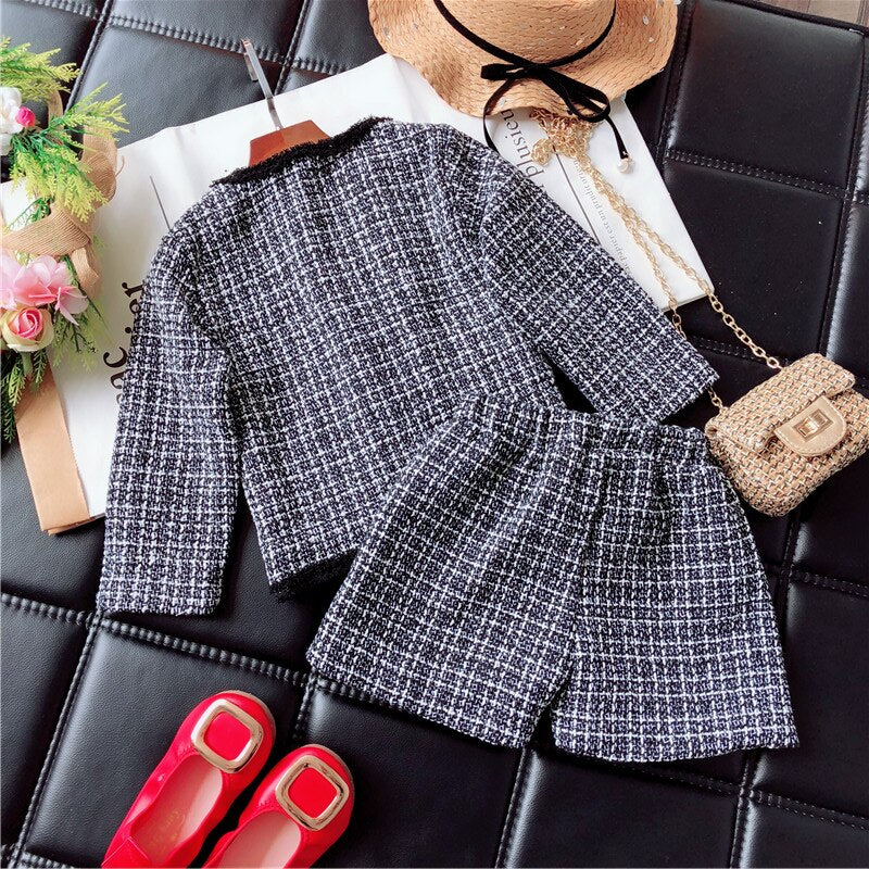 www.houseofclaire.com children’s boutique near me by House of Claire - Classic Winter Grey girls Mesh Suit set casuals for kids best kids clothing stores online