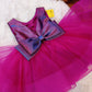 Luxury Purple Fluffy Princess Baby Girl Dress for Birthdays